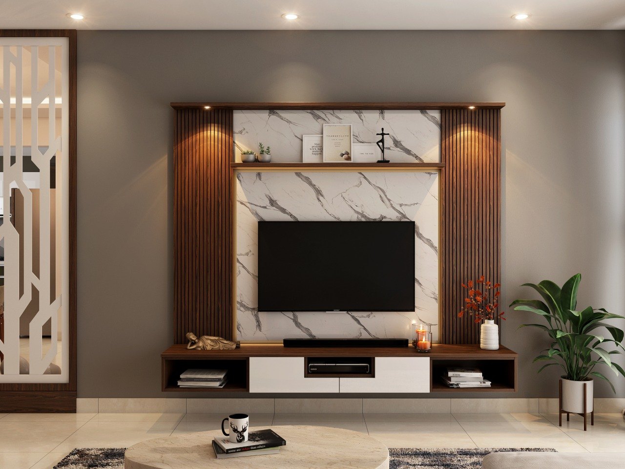 TV Unit Design in Ghaziabad - Ananya Wood Interior